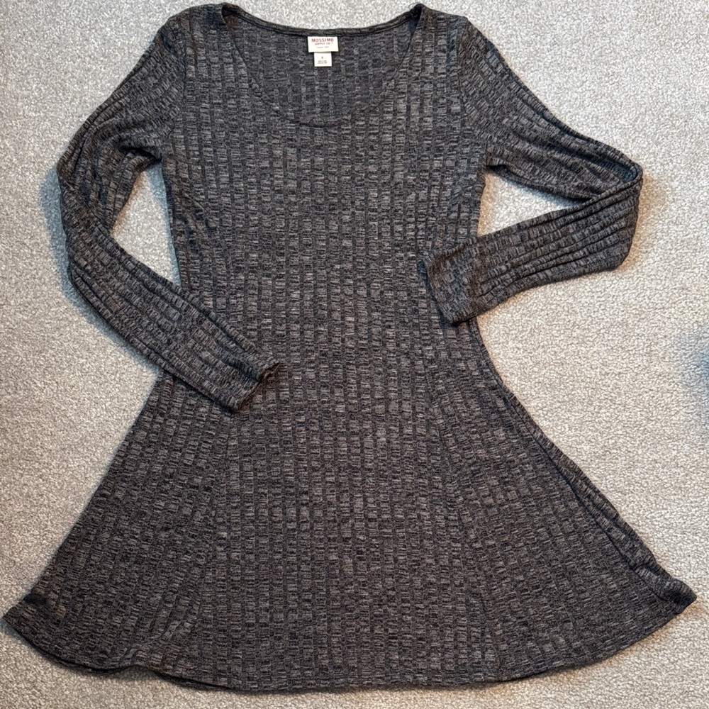 Mossimo Supply Co. Charcoal Long Sleeve Dress - Picture 1 of 4